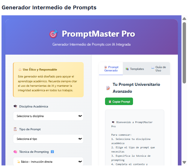 generador intermedio de prompts generador intermedio de prompts